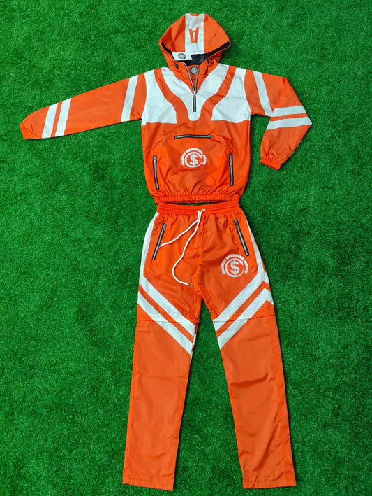 Always Counting Money Convertible Sweatsuit (Atomic Orange)